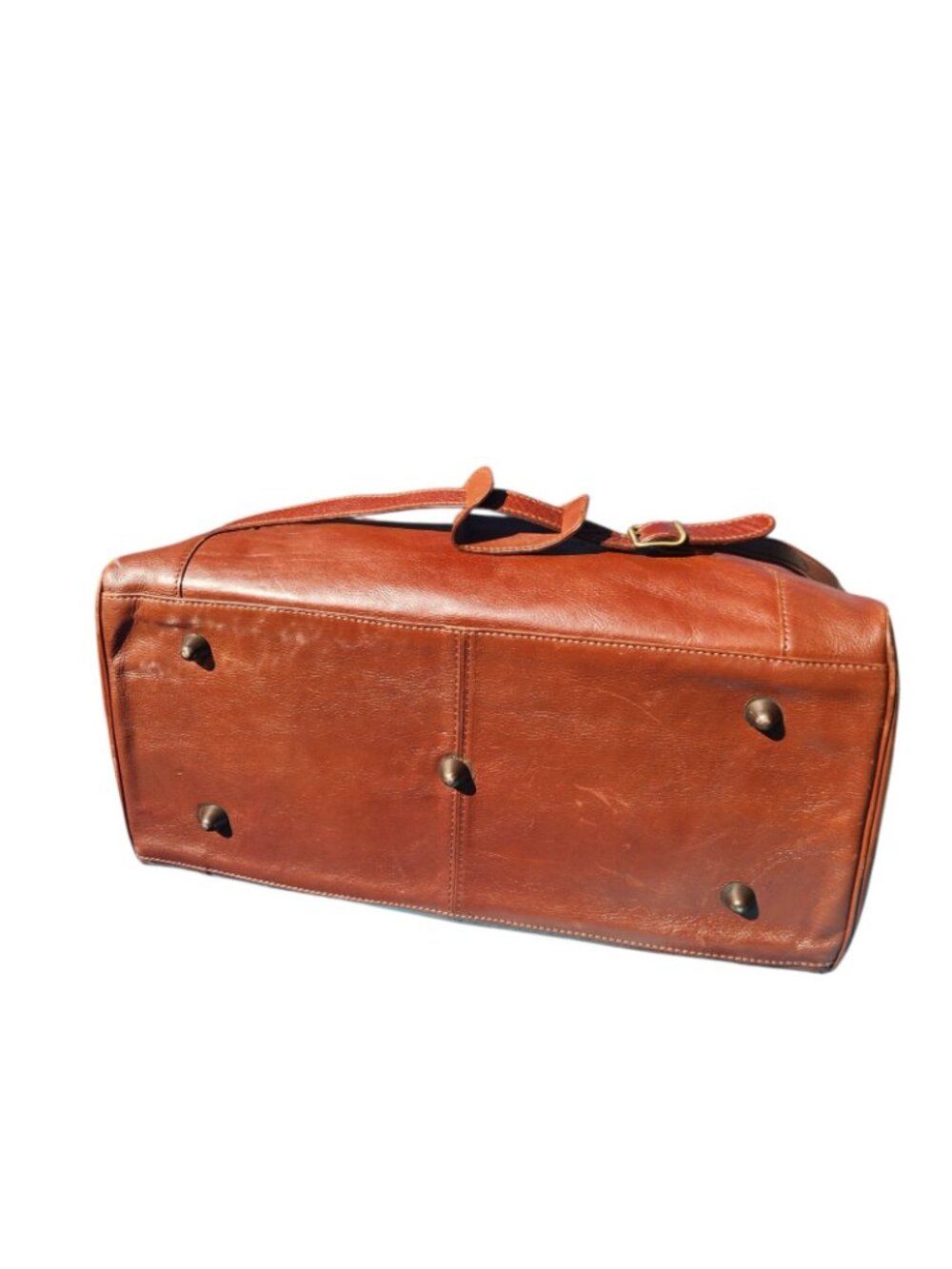 Sorrento De Martino Italy Leather Weekender Duffel Bag - Picture 8 of 12
